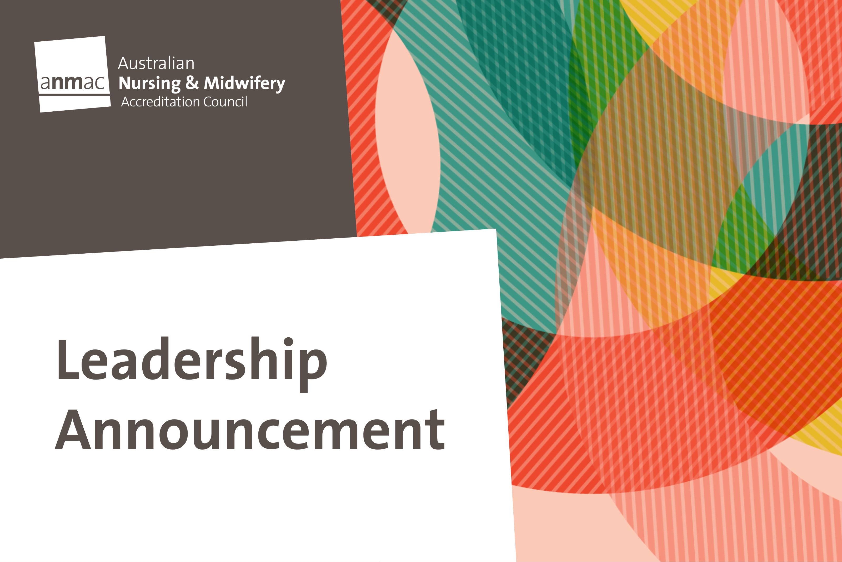 graphic reads: Leadership Announcement