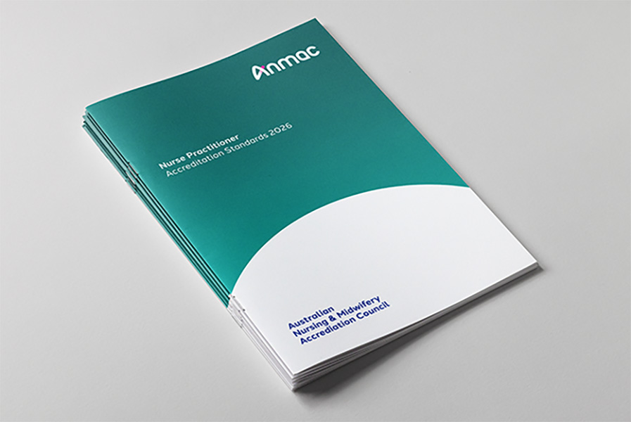 Green document reading 'Nurse Practitioner Accreditation Standards 2026'