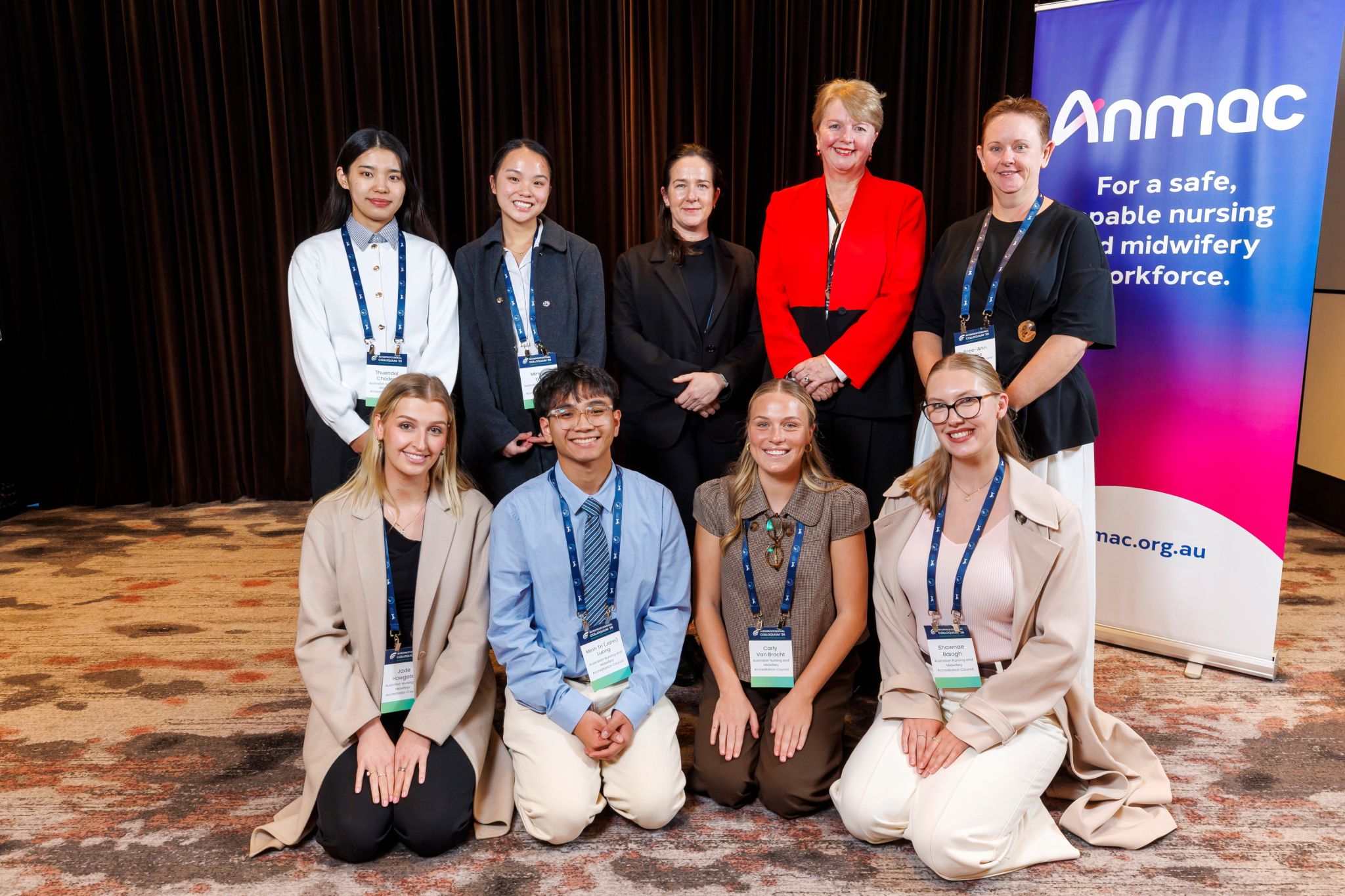 Scholarship recipients with Anmac CEO Camilla Rowland at the IPE Colloquium