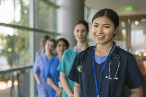 line of nurses